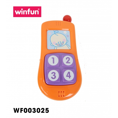  Set 3 món đồ chơi điện thoại, Vô lăng phát nhạc kèm chìa khóa gặm nướu Winfun 3025