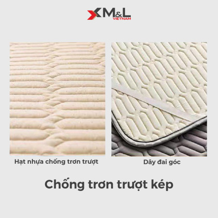 Chiếu điều hòa cao su non - vải lụa Nano mát lạnh M&L CM1 0322-ML-CM1-G