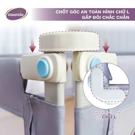 Thanh chắn giường điều chỉnh độ cao 4Babies 015 Hello Baby 1.8M