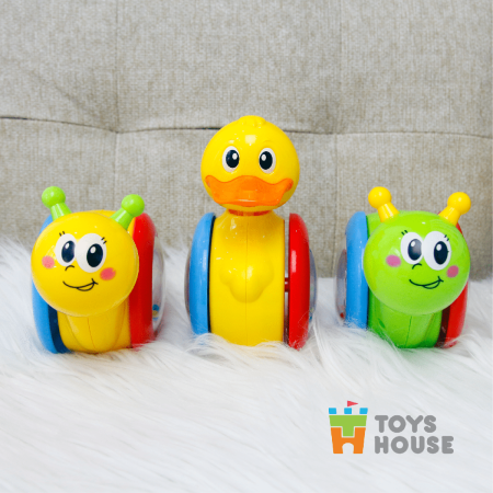 Đồ chơi lật đật có bánh xe cho bé Toyshouse 008-1 hình ốc sên ngộ nghĩnh