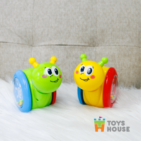 Đồ chơi lật đật có bánh xe cho bé Toyshouse 008-1 hình ốc sên ngộ nghĩnh