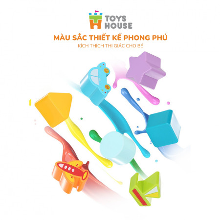 Đồ chơi tiền giáo dục cho bé - ô tô thả khối kết hợp đàn gõ Xylophone ToysHouse HE8036