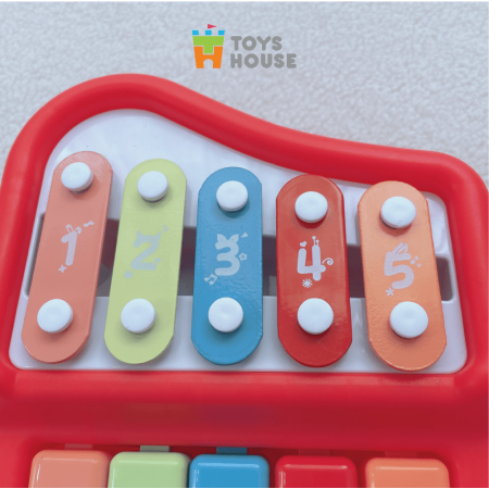 Đàn piano kết hợp đàn gõ Xylophone 5 phím cho bé ToysHouse HE8011