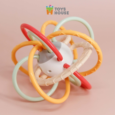 Đồ chơi bóng vòng nhựa mềm kết hợp gặm nướu manhattan cho bé ToysHouse 822-86