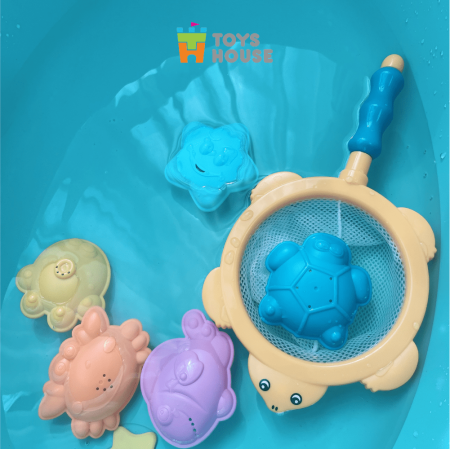 Vợt bắt cá, set 5 sinh vật biển ToysHouse HE0229