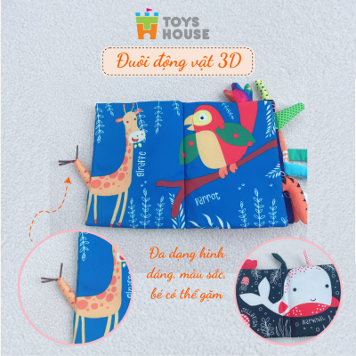 Đồ chơi giáo dục sớm cho trẻ sơ sinh:Sách vải Toyshouse với nhiều chủ đề giúp phát triển đa giác quan cho Bé yêu