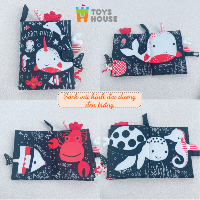 Đồ chơi giáo dục sớm cho trẻ sơ sinh:Sách vải Toyshouse với nhiều chủ đề giúp phát triển đa giác quan cho Bé yêu