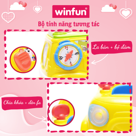 Xe tải chòi chân kèm bộ sưu tập động vật hoang dã có nhạc Winfun 0864