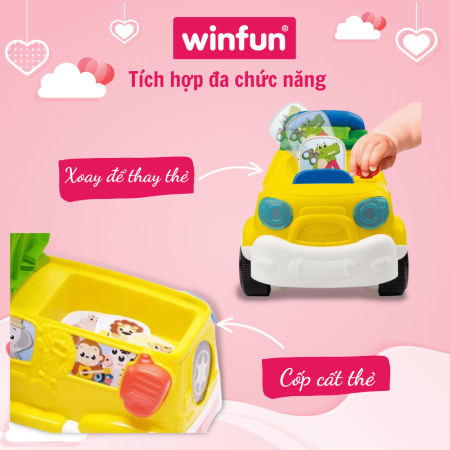 Xe tải chòi chân kèm bộ sưu tập động vật hoang dã có nhạc Winfun 0864