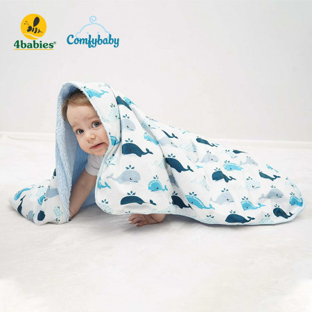 Chăn lông tuyết mịn 2 lớp 4Babies - Comfybaby 0821-4BB-CHAN01 Size 76*102cm