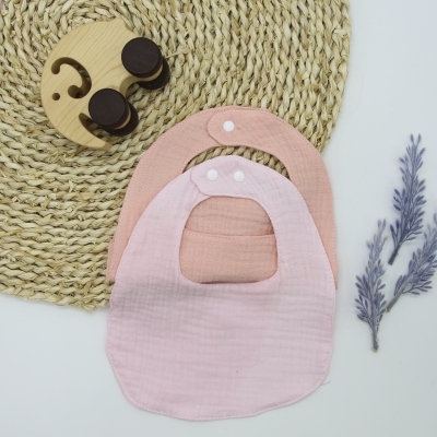 Set 2 Yếm giữ ấm cổ cho bé Comfybaby CF1120-YU3 hình chữ U 100% cotton siêu mềm màu hồng