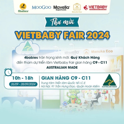 THƯ MỜI THAM GIA TRIỂN LÃM VIETBABY FAIR 2024 TẠI GIAN HÀNG 4BABIES| Dành Cho Bé Yêu