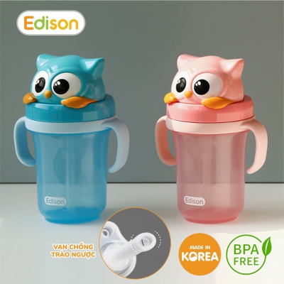 Bình tập uống nước, bình tập hút nước cho bé có ống hút chống sặc Edison nhập khẩu chính hãng Hàn Quốc 3314 - 3322