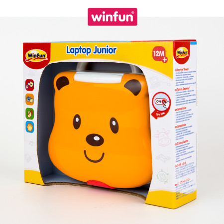 Đồ chơi tiền giáo dục cho bé - Laptop chú gấu nhỏ dễ thương, vừa chơi vừa học Winfun 8079-01