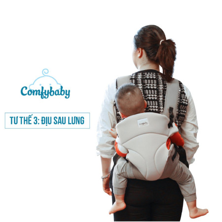 Địu em bé 3 tư thế thoáng khí siêu gọn nhẹ Comfy Baby- BK010