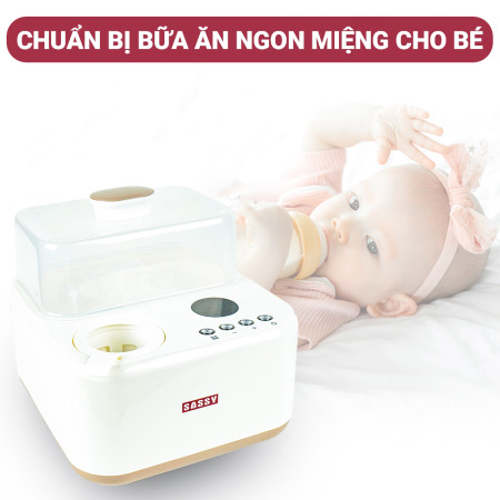 Máy Tiệt Trùng Bình Sữa và Hâm Sữa 2in1 Sassy