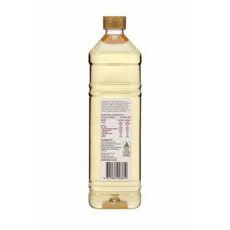 Dầu ăn ép lạnh hoa rum SHO RBD 750ml, Plenty Úc giàu omega 9, vitamin E phù hợp chiên xào