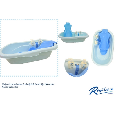 Chậu tắm trẻ em kèm nhiệt kế Royalcare RC302-A