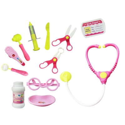 Hộp đồ chơi bác sĩ Toys House 660-17 màu hồng