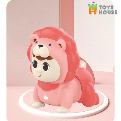 Sư tử tập bò có nhạc cho bé Toyshouse HE0706- Màu hồng