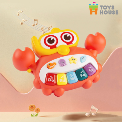 Đàn nhạc điện tử cho bé hình con cua nhiều màu sắc Toyshouse HE0535