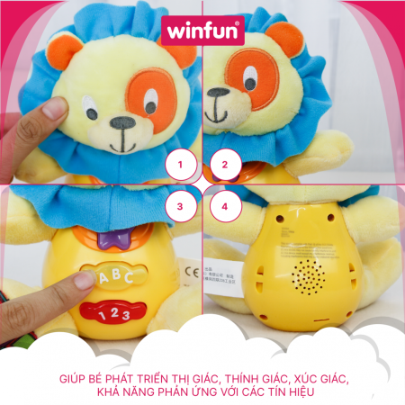 Đồ chơi sơ sinh, tiền giáo dục: Sư tử phát nhạc, học tiếng anh vui nhộn - Winfun 0691-01