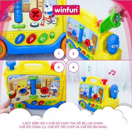 Đồ chơi dụng cụ cơ khí hình xe tải - bé tập làm kỹ sư - Winfun 0795-01 - Phiên bản nói tiếng anh