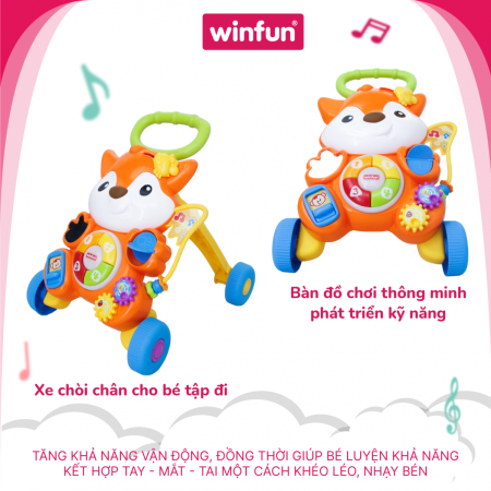 Xe tập đi kèm bàn nhạc khám phá thế giới - Winfun 0878 - NL