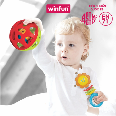 Set quà tặng đồ chơi sơ sinh cho bé - Thả khối, tập bò, gặm nướu, điện thoại cầm tay Winfun 3035-NL