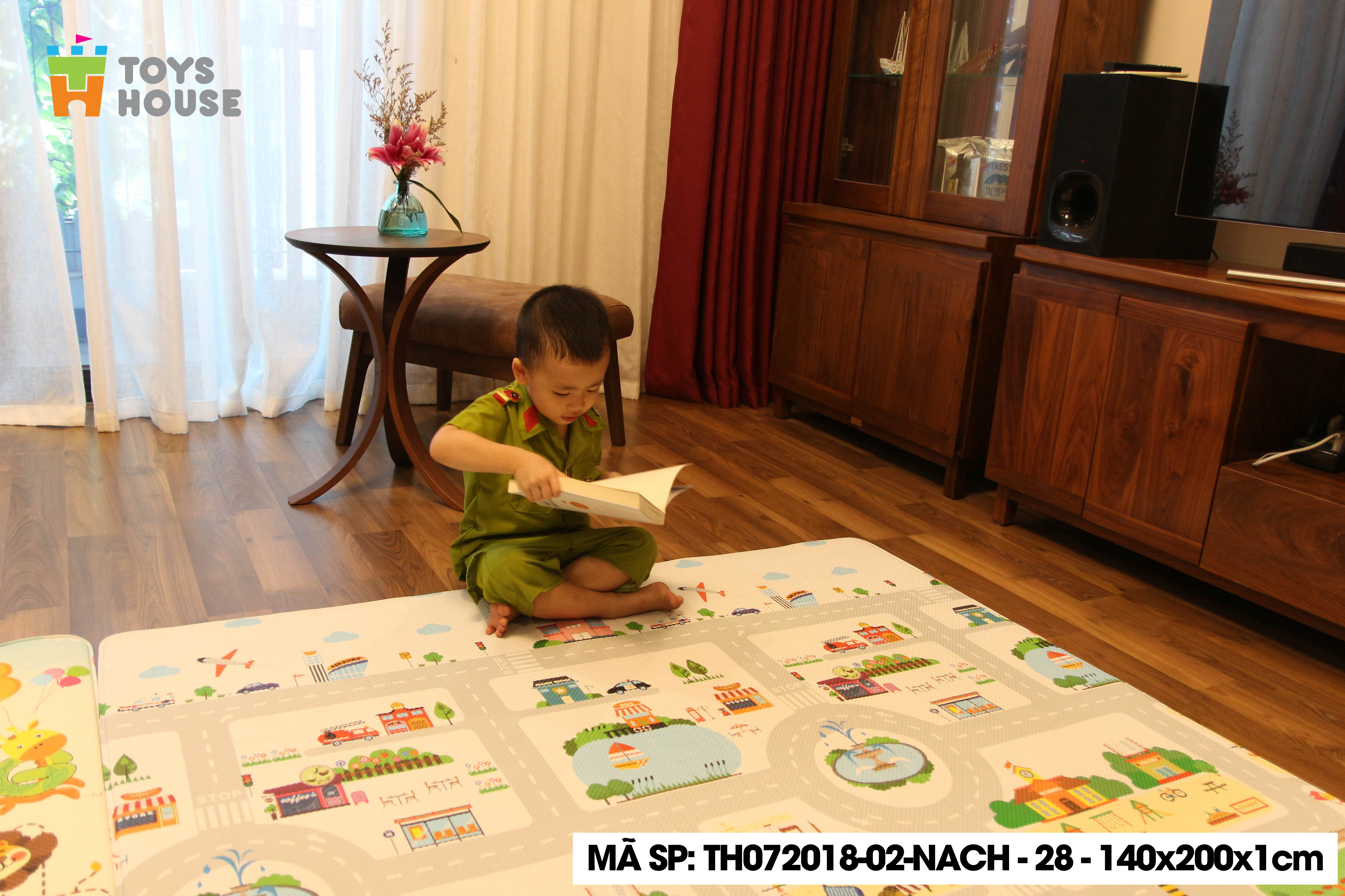 Thảm nằm chơi cho trẻ em Silicon Toys House TH072018-01-NACH-28, chất liệu cao cấp khác với sản phẩm Silicon trôi nổi trên thị trường