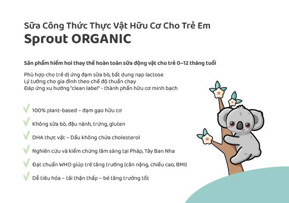 Sữa sprout công thức đạm thực vật đầu tiên