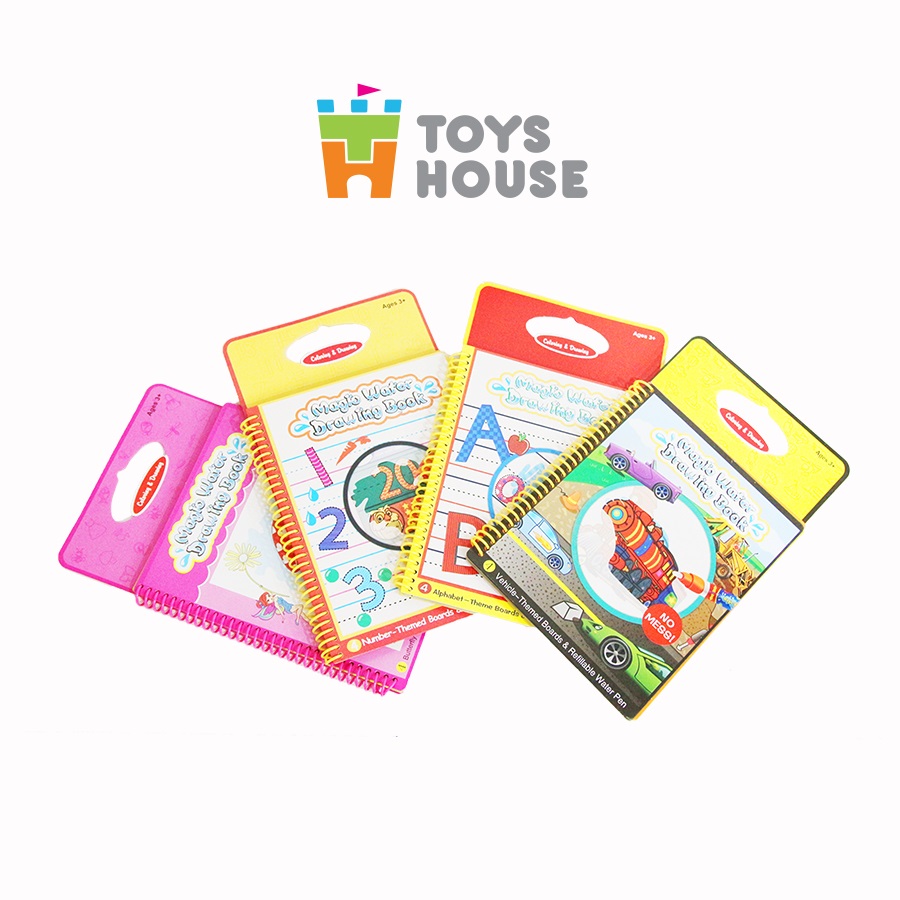 Sách Tô Màu Bút Nước Thần Kỳ Toys House Size Vừa